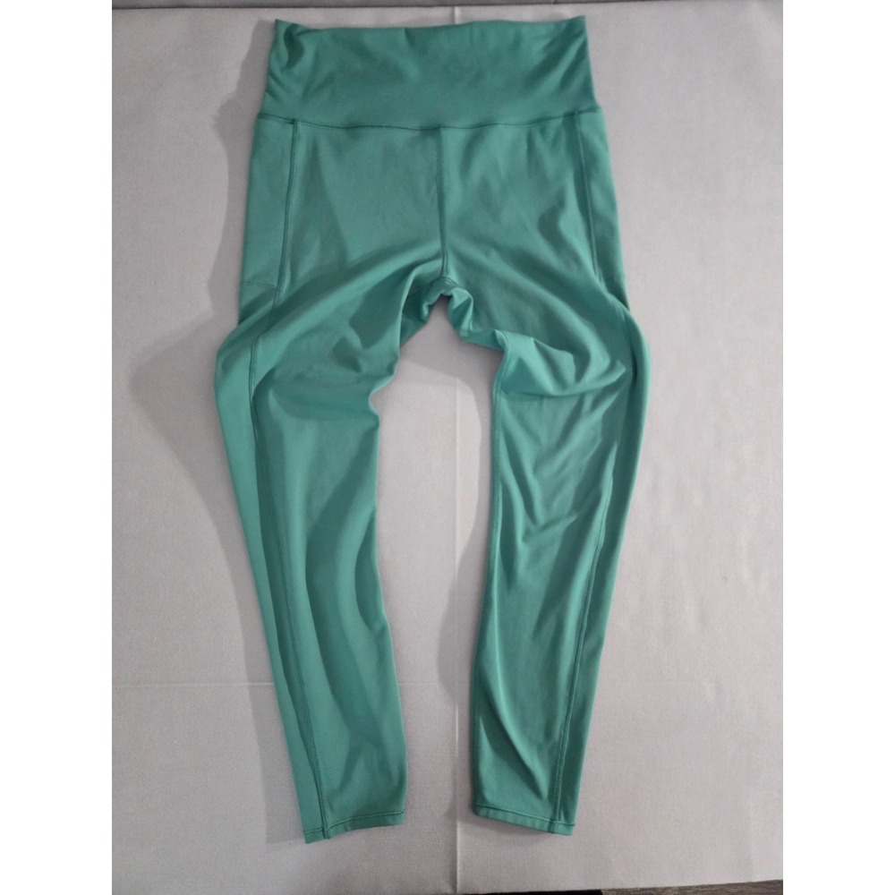 Vuori Pants Womens Extra Small Green Studio Pocket Leggings Run Fitness Stretch